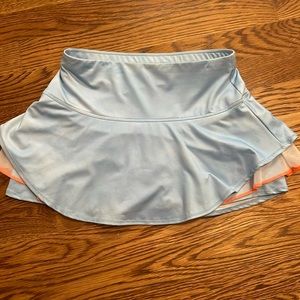 Lucky In Love Girls Tennis Skirt - M (10-12) - color: light blue